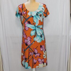 Reversable Floral and Animal Print Polyester Dress